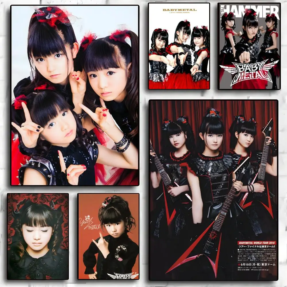 B-Babymetal Poster Waterproof Wall Art Sticker For Home Living Room Bedroom Bar Vintage Decor High Quality Print Gift