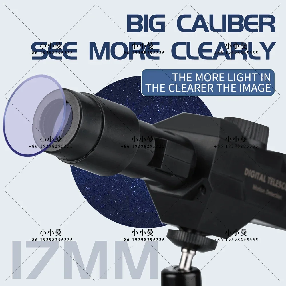 WiFi Digital Telescope 70X Large Aperture Objective Lens 2MP Photos Videos Mobile-detective Crosshairs Positioning Monocular