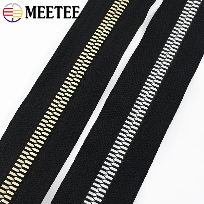 1Pc 5# 8# 60-100cm Double Sliders Opening Resin Zippers O Ring Puller Jacket Bag Clothes Zip Repair Kits DIY Sewing Accessories