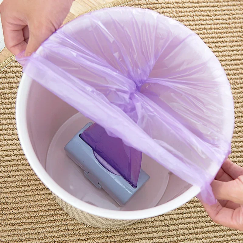 

Wall-Mounted Trash Bag Dispenser, Space-Saving Compact Organizer for Kitchen Bathroom, Eco-Friendly Plastic Bag Storage Box