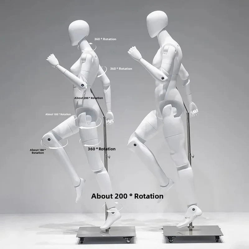 Changeable Posture Full Body Mannequin Shopping Mall Mannequins for Clothing Store Model Props Luxury Window Display Shelf Dummy