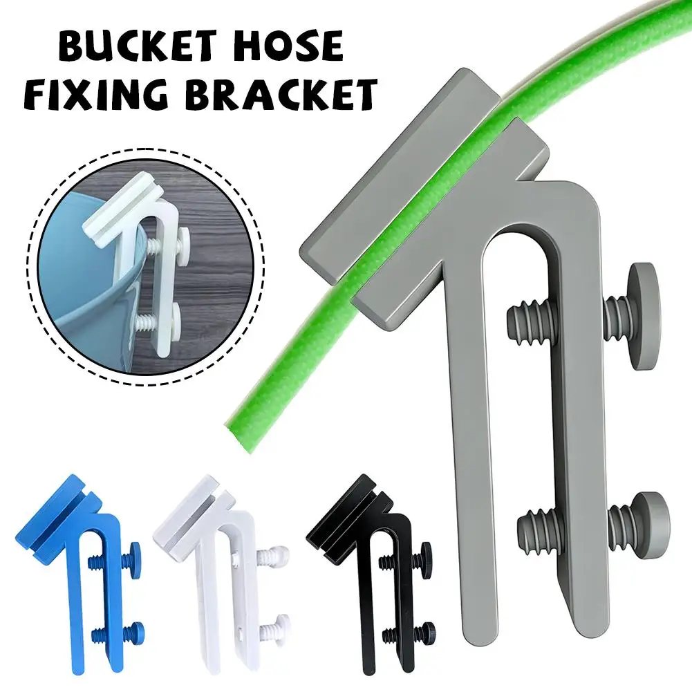 Adjustable Plastic Water Hose Fix Bracket, Garden Water Pipe Connection,Screw Clamp for Aquarium Bucket Water Changing Tube