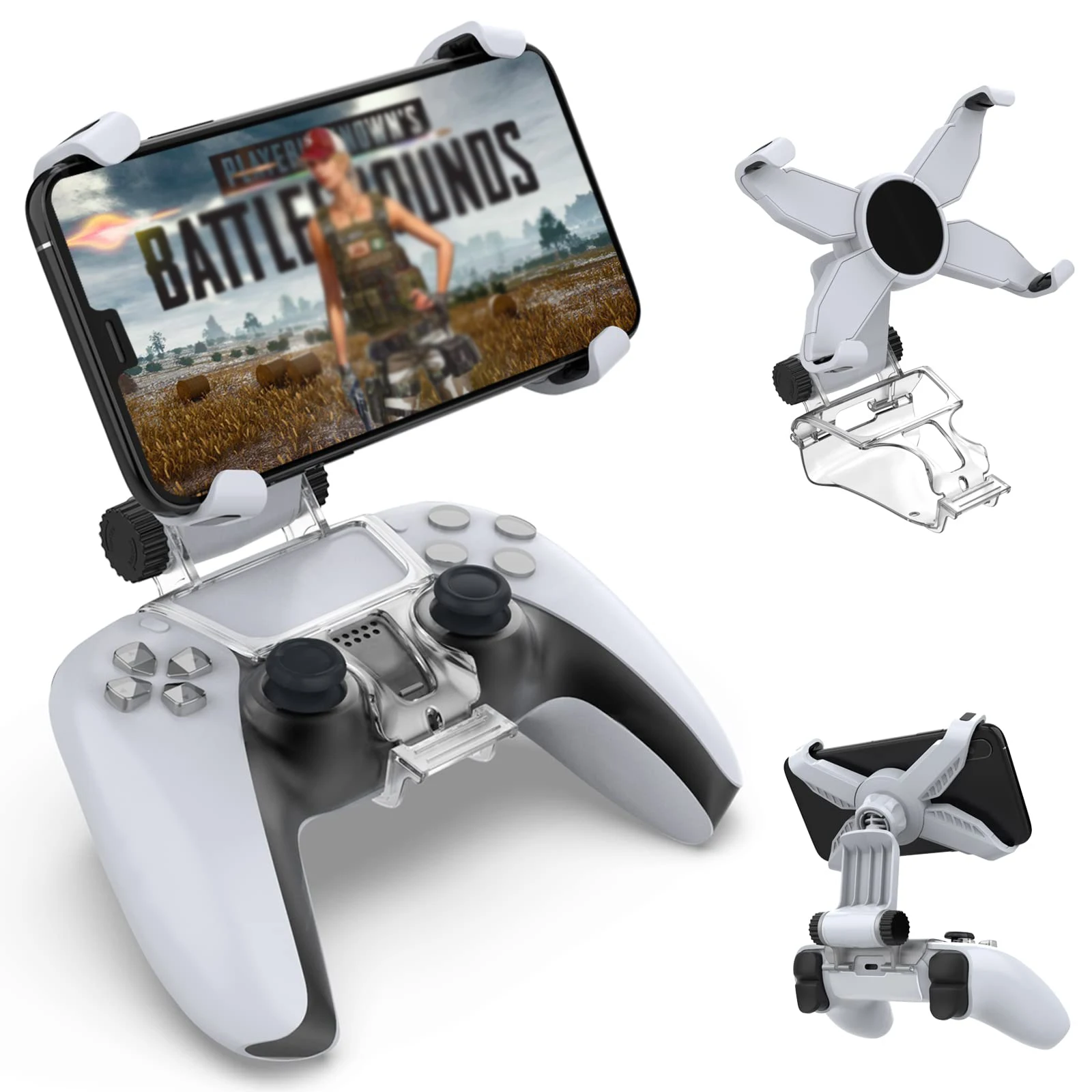 for PS5 Controller Phone Mount Clip Mobile Gaming Clip Cell Phone Stand Holder for Playstation 5 Dualsense Controller