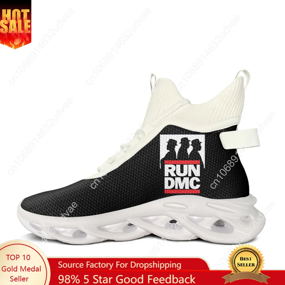 

Run DMC High Top Flats Sneakers Mens Womens Sports Running Shoes High Quality Sneaker Lace Up Mesh Footwear Custom Made Shoe