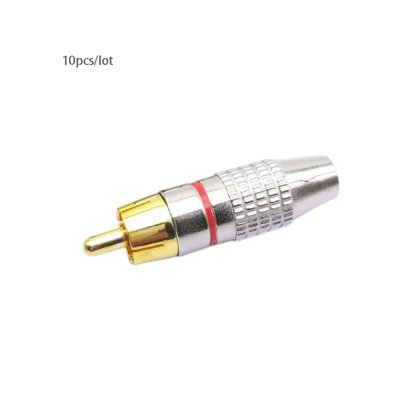 270RCA Converter No Welding RCA Plug for Speaker AV Monitor Audio Video Components Connect Cable Splitter Gold Plated Adapter