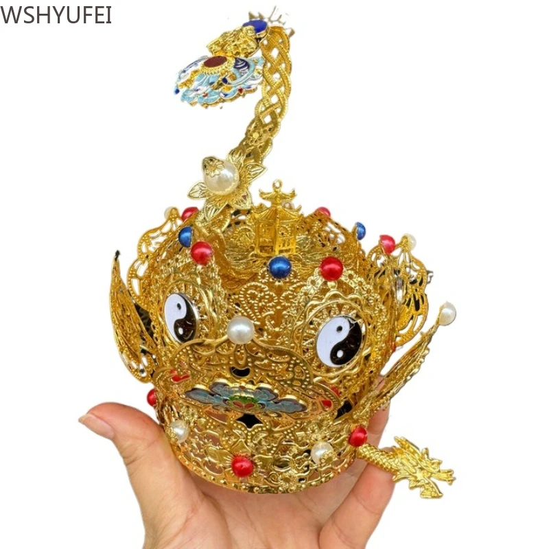 HIGH QUALITY Handmade Daoist Artifact Lotus Crown Tai Chi Bronze Feng Shui Home Decoration Accessories Decoration Home