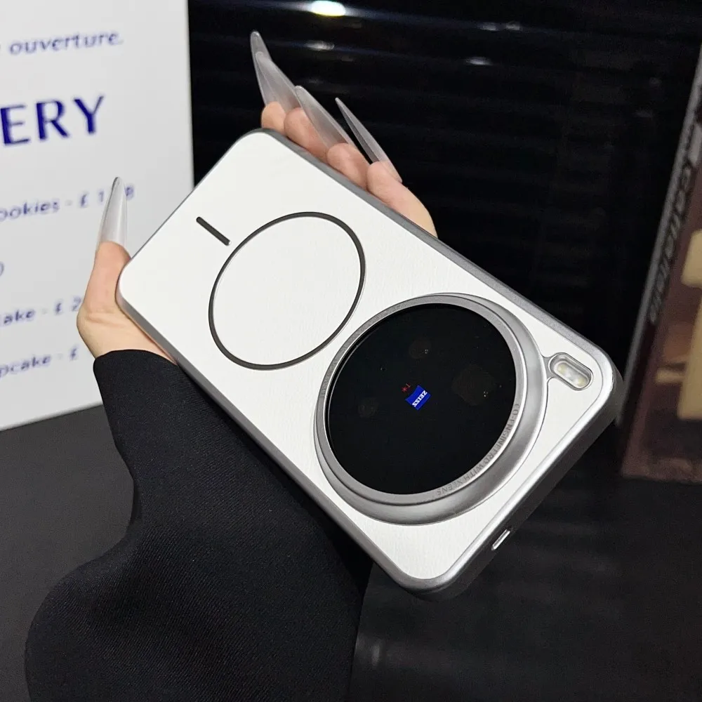 حافظة لهاتف VIVO X300 Pro فاخرة صلبة PU شحن لاسلكي مغناطيسي غطاء خلفي لهاتف VIVO X300 X300Pro #3