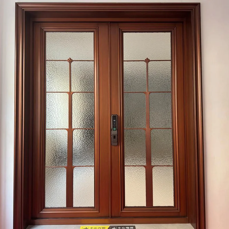 American Style High Quality Aluminum Alloy Tempered Glass Casement Door Balcony Door Entrance Door