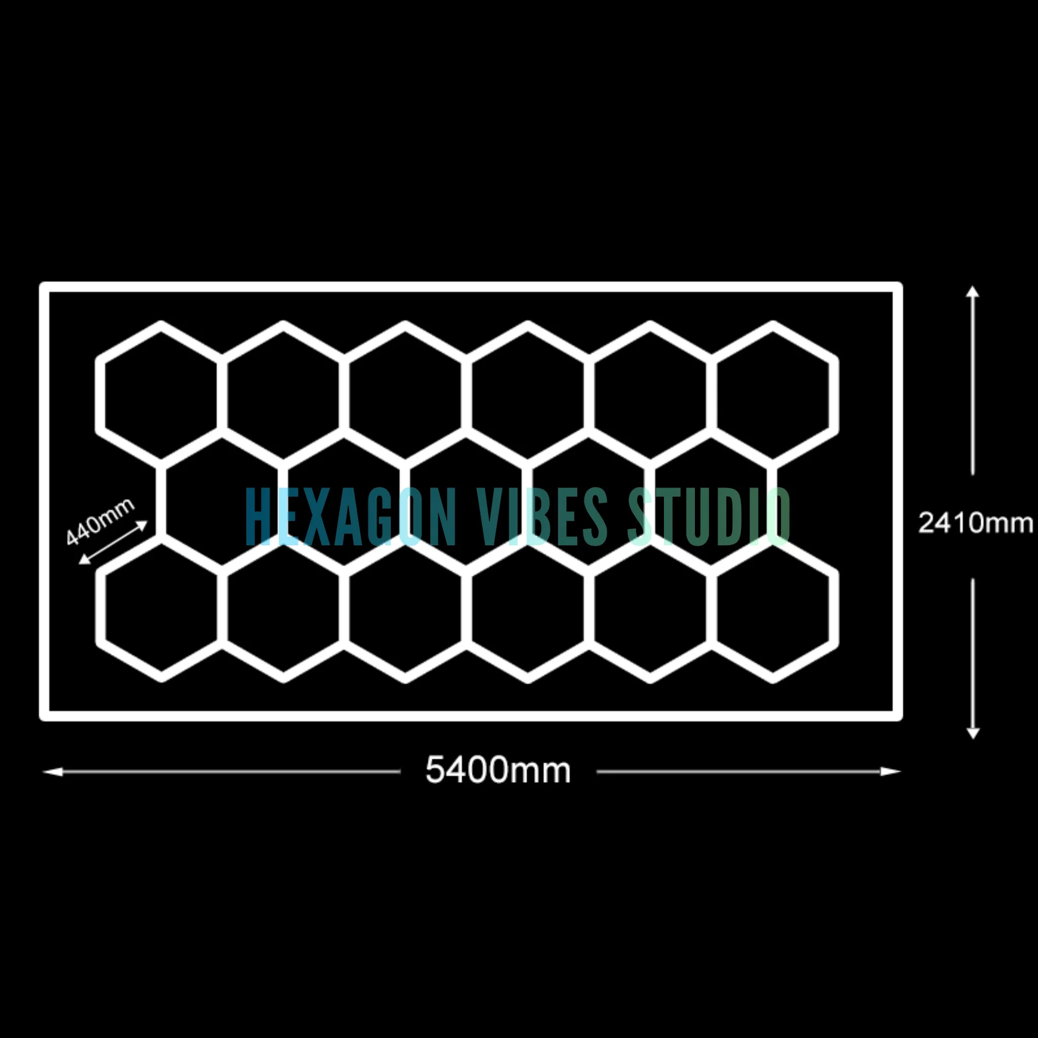 Garage Hexagon LED-licht 50000H 6500K Ultra helder voor Home Gym Kapperszaak Auto Detaillering Bar Kelder Workshop Plafondverlichting - afbeelding 1