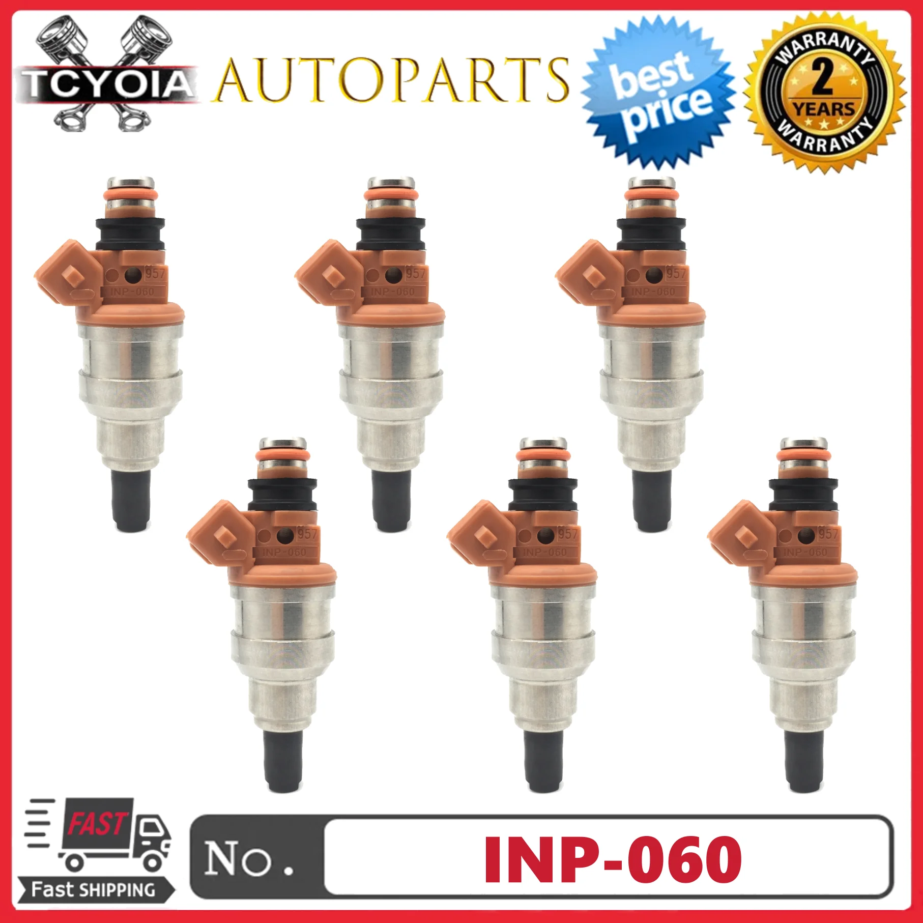 6pcs INP-060 INP060 MD162524 BDH182 Fuel Injectors For Dodge Stratus Avenger Chrysler Sebring Cirrus 2.5L V6