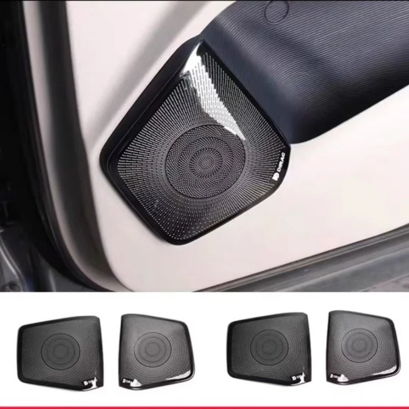 

For BYD Song Plus EV DMI 2022-2023 Car Accessories Stainless Steel Speaker Cover Door Handle Horn Cover Decoration