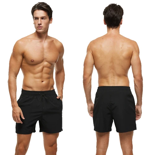 Imagen 2 del producto Marca Datifer 2026, pantalones cortos De verano para Hombre, traje De baño De poliéster liso para gimnasio, forro De malla transpirable, bolsillos laterales, traje De baño deportivo