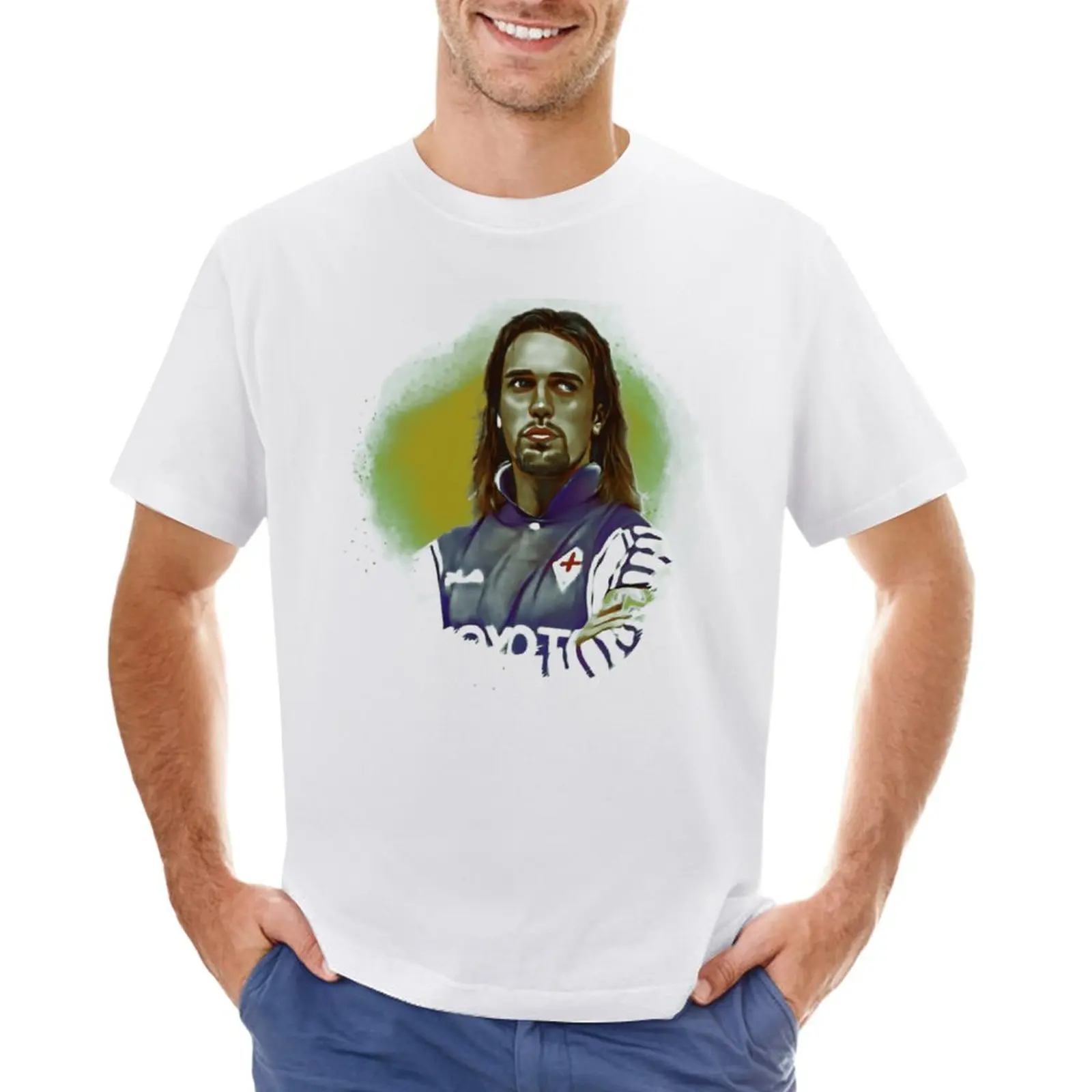 Title Argentina 8 Batistutas camiseta gráfica de la campaña del jugador de fútbol de alta calidad, talla de EE. UU.