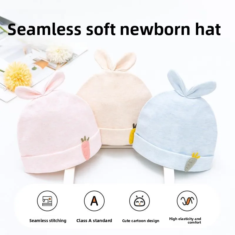Lightweight Breathable Baby Cap Summer Thin Model Single Layer No Bone Cute Newborn Protector Cotton Material Spring Season