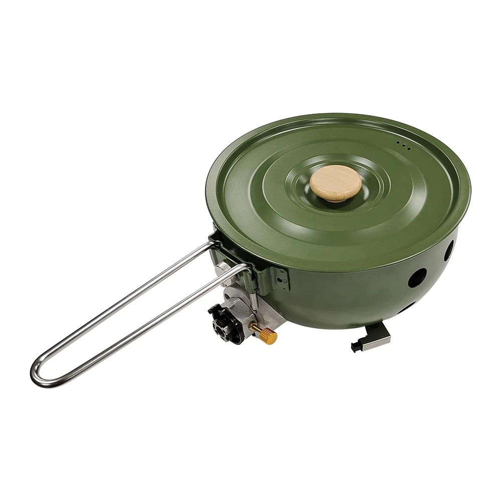 New Camping Gas Stove Windproof Cooking Pot Outdoor Cookware Portable Camp Picnic Stove