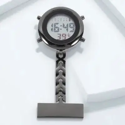 

Unisex Alloy Digital Badge Watch Nurse Lapel Pin Pocket Hanging Watch Portable Gift For Women Men Christmas Birthday Decor