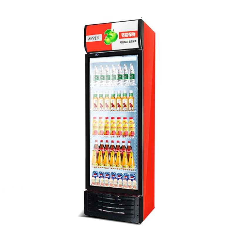 

Beverage Display Refrigerated Cabinet Upright Chiller Commercial No Frost Glass Doors Fridge