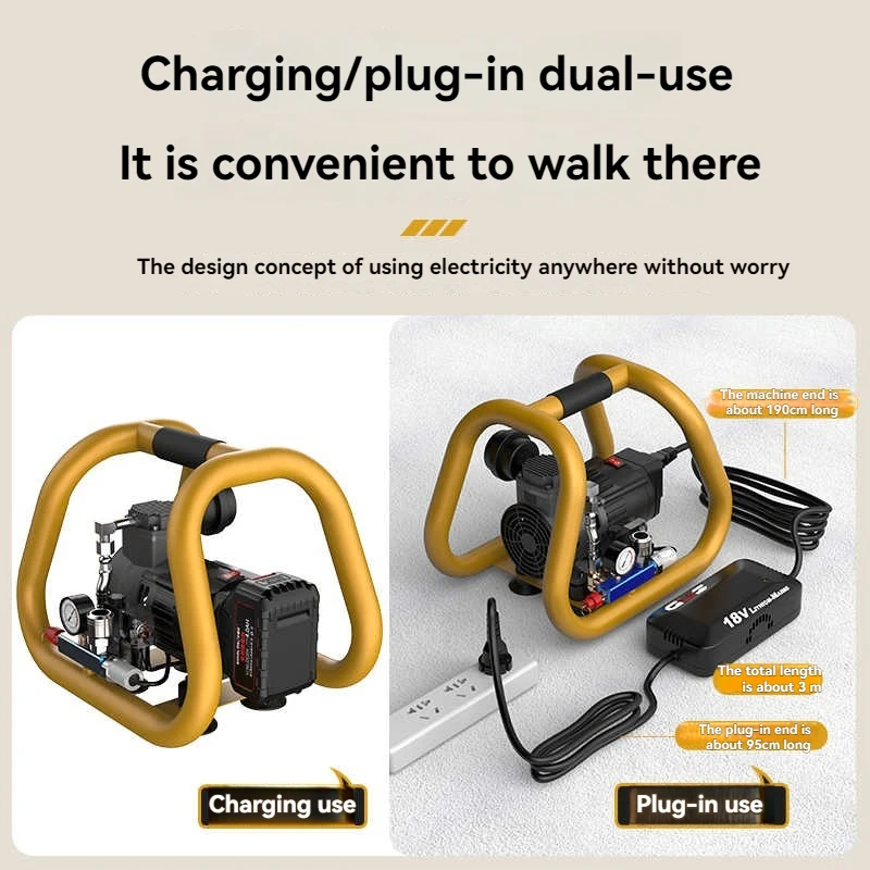 브러시리스 에어 컴프레서 고압 휴대용 미니 에어 펌프 에어 컴프레서 에어 네일 건 타이어 인플레이터