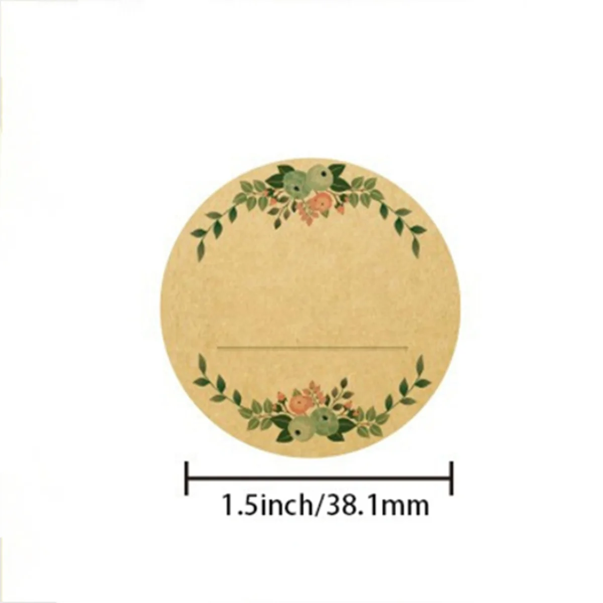 500pcs Round Floral Thank You Stickers Canning Labels for Food Containers Jars,Gift Baking Packing Decor,Can write