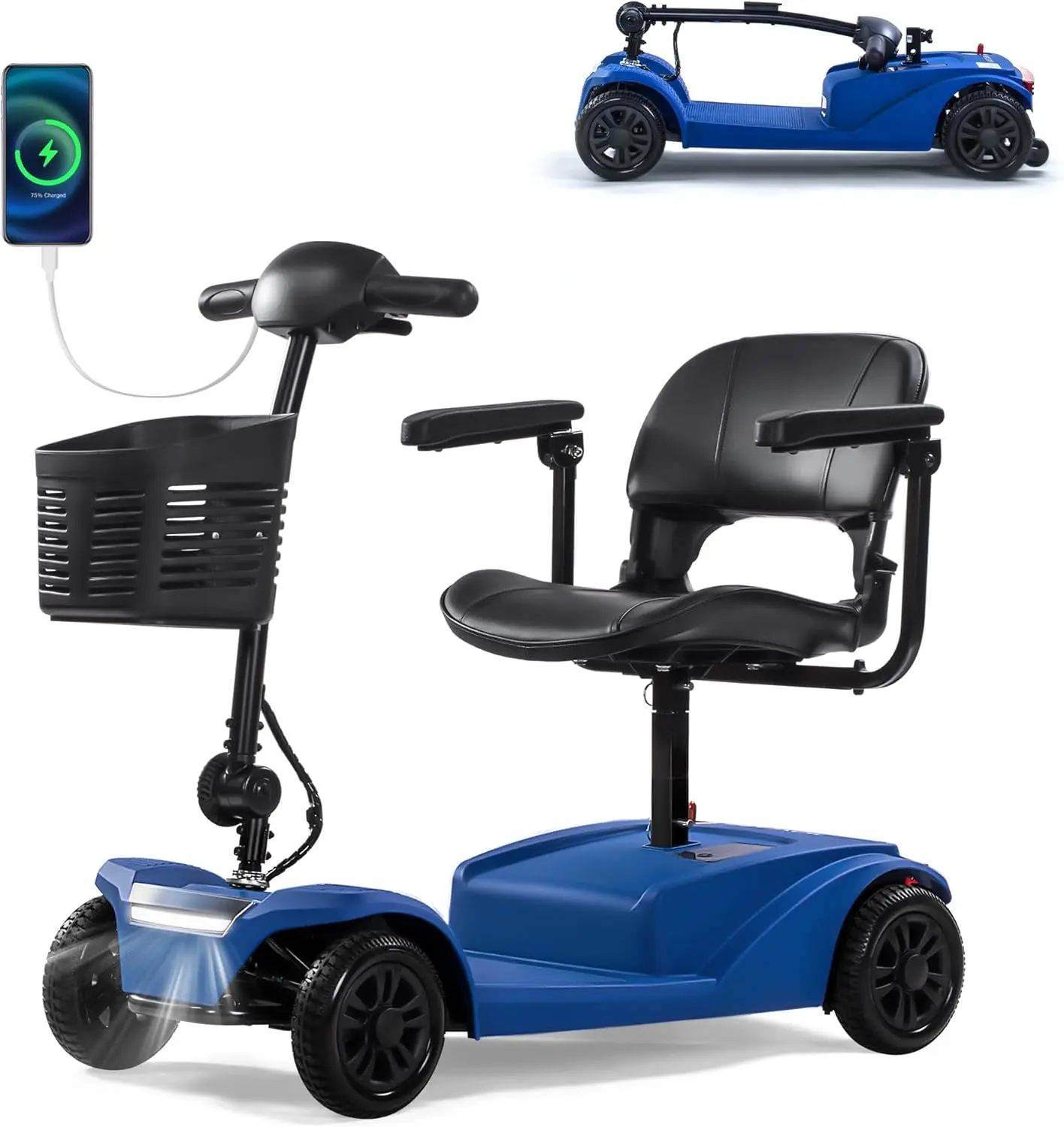 

15-25 Miles Long Range Mobility Scooter, Wheelchair Device, Powered Mobility Scooters for Seniors, Adults, Compact, Customized