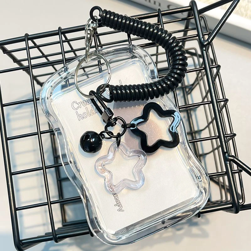 PVC Transparent Kpop Photocard Holder Keychain for 54 Cards Secure Storage for Students Bank ID Work Card Use - view 6