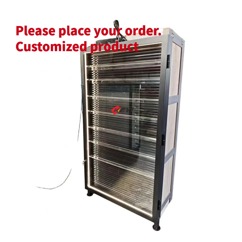 custom.Lockable LED Wall Mount Modern Eco-friendly Graded Trading Card Display   with Acrylic Glass TCG Retail Store