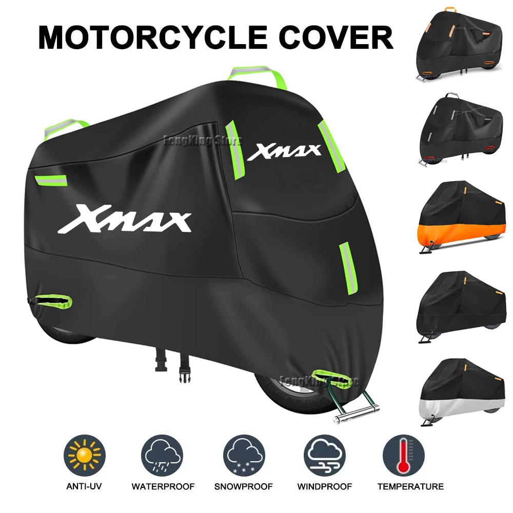 For YAMAHA XMAX X-MAX 125 250 300 400 Motorcycle Cover Waterproof All Season Dustproof Uv Protective Outdoor Scooter Rain Cover