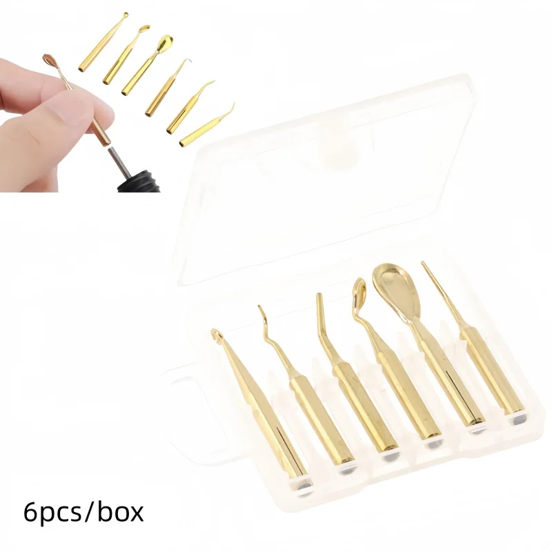 

6pcs/box Dental Electric Wax Knife Mouth Accessories Cutter Head Waxer Tip Dental Waxing Accessories Engraving Wax Melting Knife