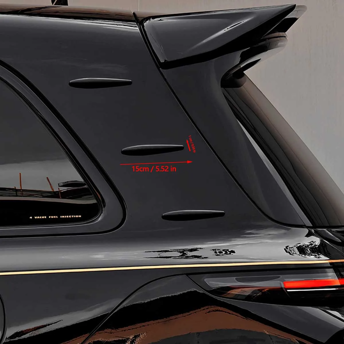 8 قطع من زخارف السيارة الخارجية، زخرفة سبويلر صغيرة معدلة للسيارة، شرائط زخرفية رياضية للسيارة، ملصقات تزيين السيارة