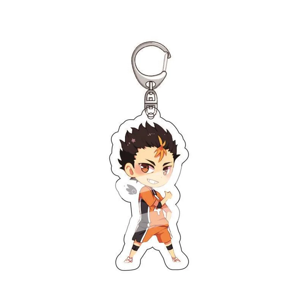 6cm Hot Cartoon Volleyball Boys Anime Acrylic Keychain Yu Nishinoya Anime Peripherals Models Hinata Shoyo Dolls Children's Gitf