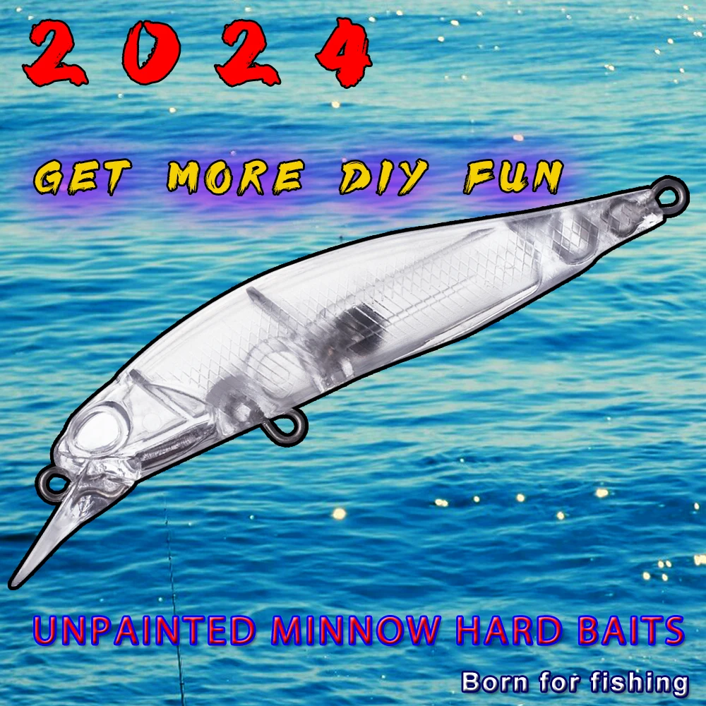 Magnisher Unpainted Minnow Hard Baits 7.5cm/9cm 2 Sizes Fishing Lures Blanks DIY Artificial Bait Wobble Tackle