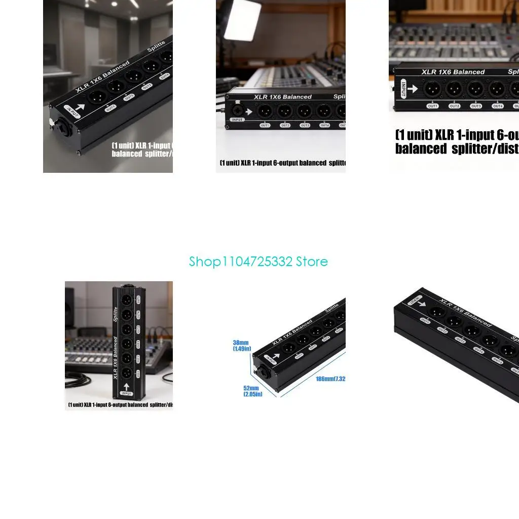 

P5EA надежный распределитель звуковых сигналов XLR 1 в 6 для четкой и стабильной передачи, сбалансированный звуковой для студии