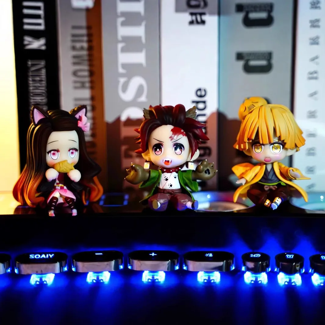 Takara Tomy Kawaii Demon Slayer caja ciega juguete Día de Todos los Santos Tanjiro Kamado Nezuko figura de anime modelo sorpresa regalo colección de fans