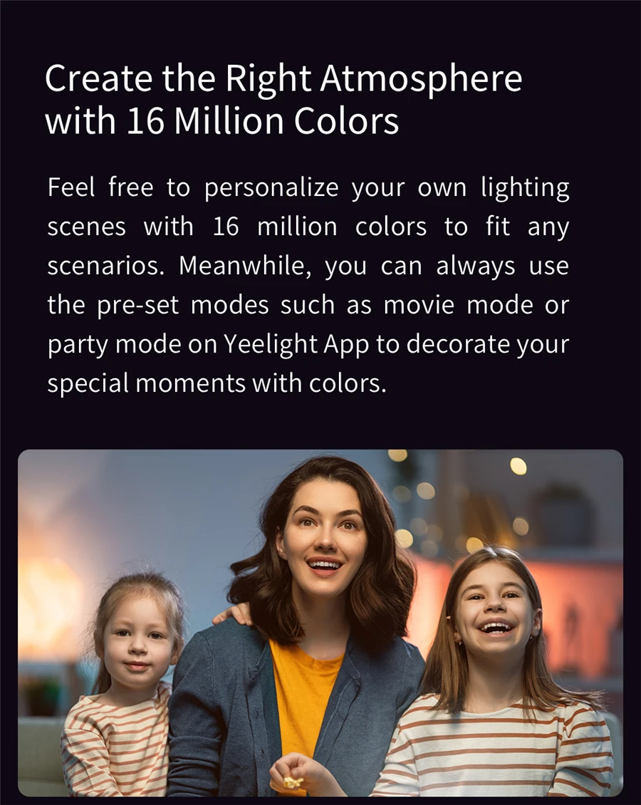 Yeelight Smart LED-Birne W3 E26 Farbe/Weiß Umgebungslicht Wifi Sprachsteuerung 1700K ~ 6500K für Mi Home Alexa Google SmartThings – Detail 7