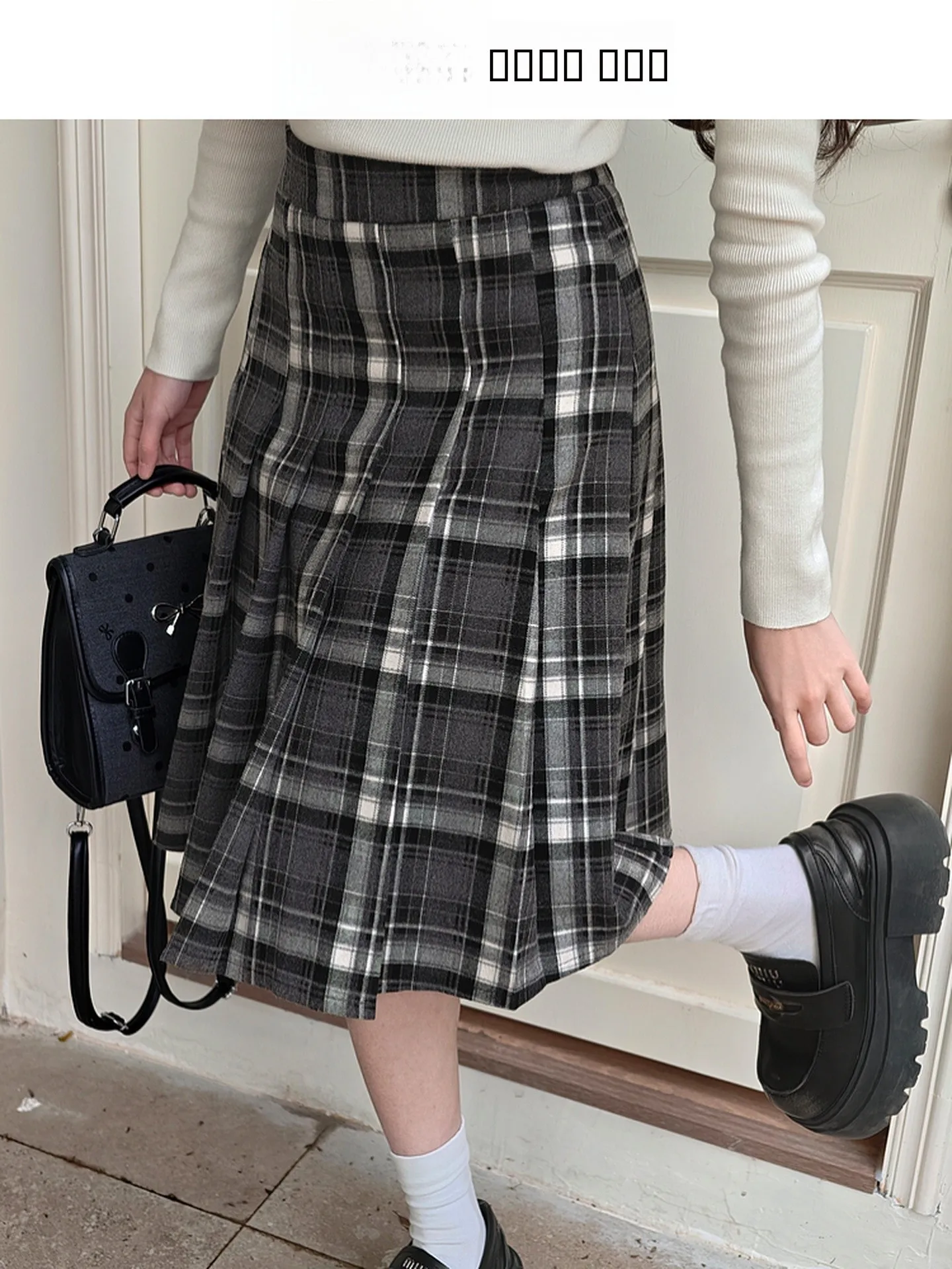 

High Waist Pleated Skirt Women's College Sle Floral Print Soft Girl Skirt Spring Faion Sweet A-Line Skirt