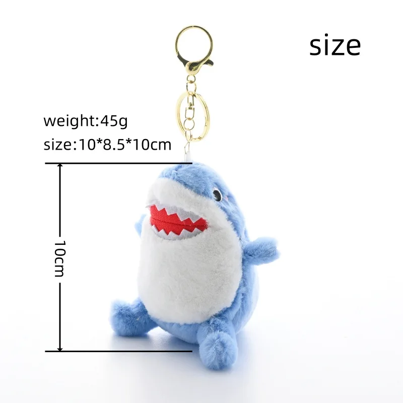 Porte-clés en peluche requin personnalisé, jouet de dessin animé créatif, pendentif Ins, océan mignon, sac à dos au beurre de poisson, cadeaux d'anniversaire