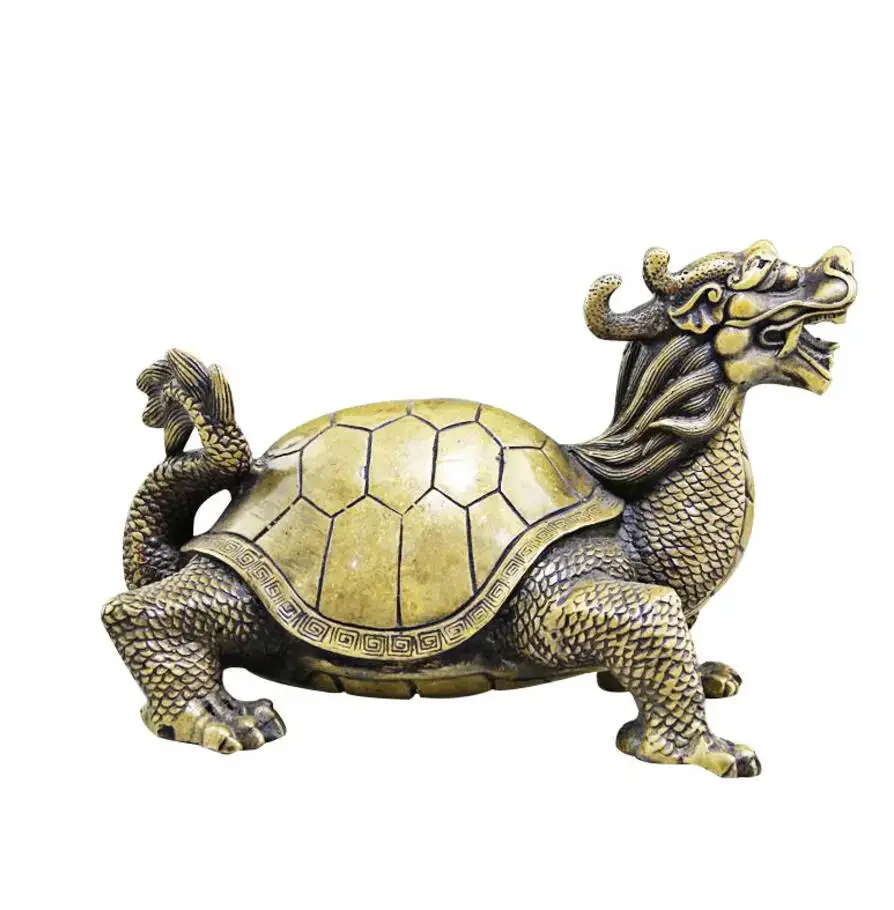 

Copper Statue Direct sale antique antique miscellaneous crafts brass wholesale antique collection money dragon turtle ornaments