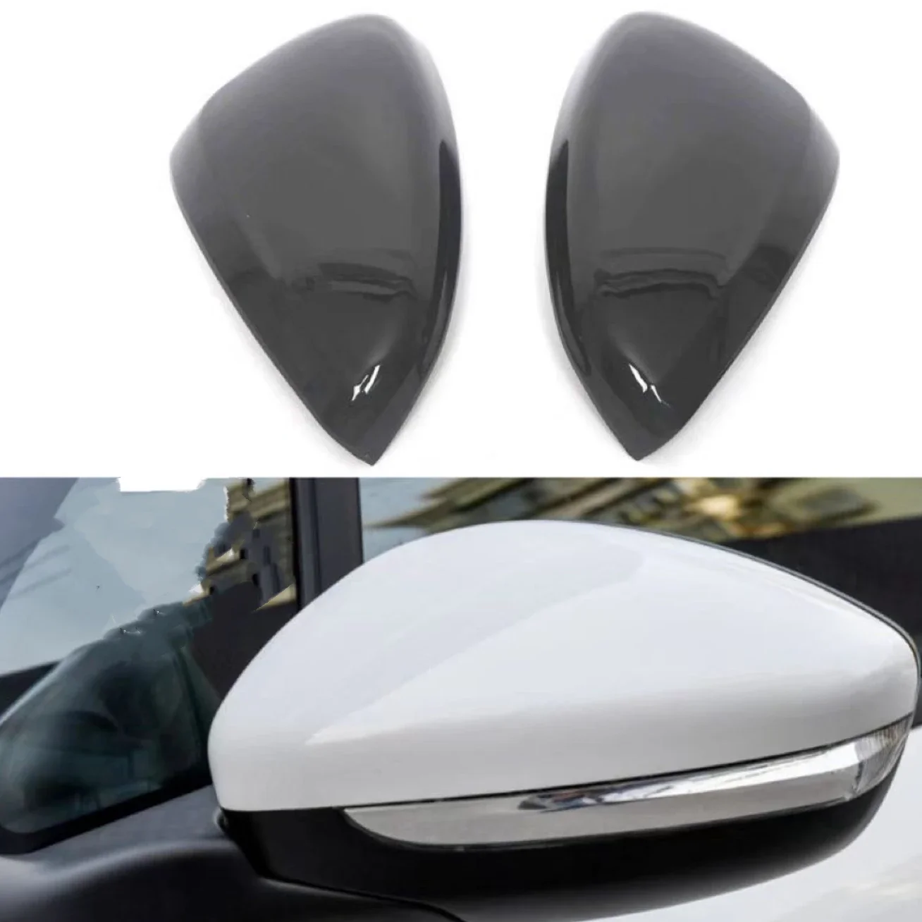 

For Peugeot 208 2008 2012-2018 Citroen C3 2016 to 2020 Car Replacement Rearview Side Mirror Cover Wing Cap Exterior Case Trim