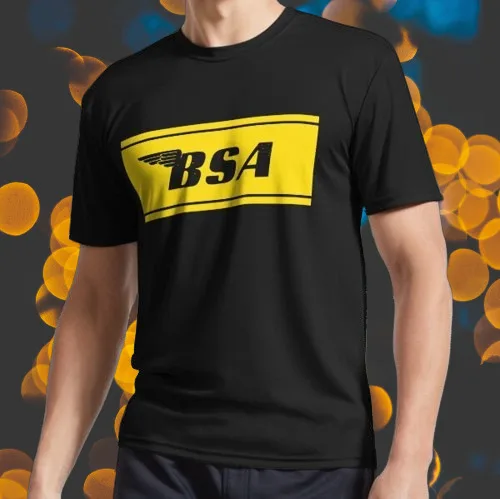Nueva camiseta B S A motocicleta Logo divertido americano EE. UU. Tamaño 5XL
