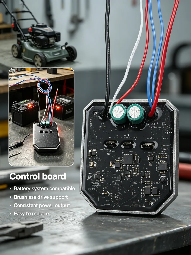 Control Board 32V 36V 42V Brushless Lawn Mower Control Board With LED Wire For Lawn Trimmer Power Tool Replacement Parts