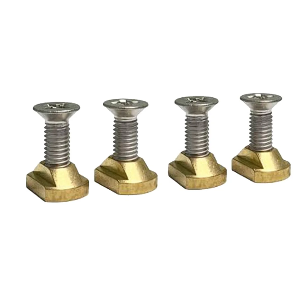 4Pcs M8 Hydrofoil Mounting Brass T-Nuts for Surfing All Hydrofoil Tracks Outdoors Surfing Accessories Gold