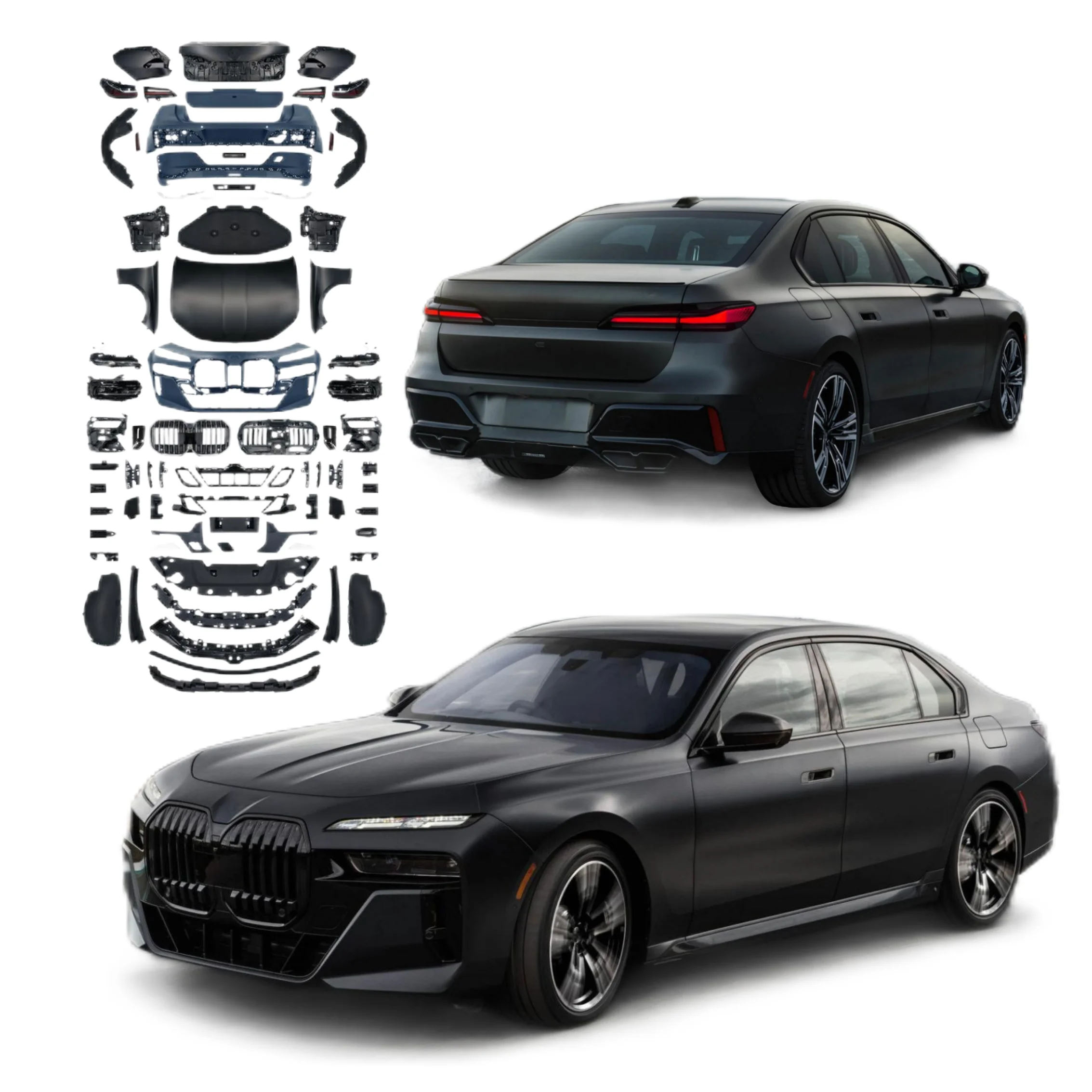 High Quality M Sport Bodykit for BMW 7 Series F02 2009-2015 & G70 2023+ Plug and Play Hood Bumper Headlights Factory Price