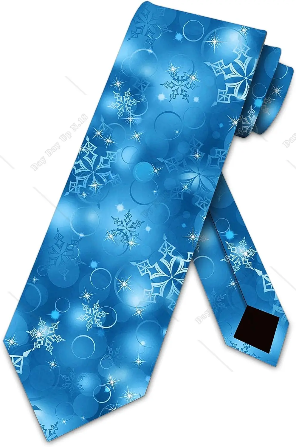 Christmas Snowflakes Ties Mens Winter Neckties Holiday Tie Snowflake Necktie One Size