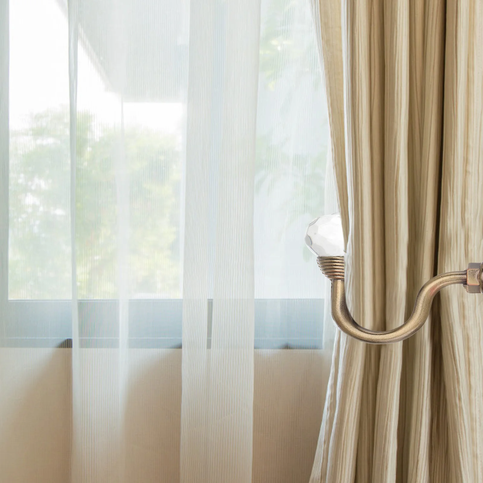 2 قطعة السنانير الستار سبائك الزنك جدار السنانير تصميم أنيق للمنزل ديكور الستار Holdbacks متعددة الاستخدام حامل سبيكة هوك #6