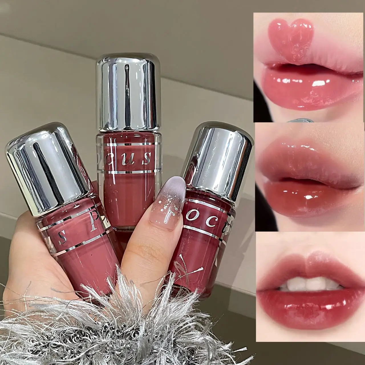 Light-Sensitive Lip Gloss, Long-Lasting Moisturizing and Not Easy to Come Off, Ultra-High Color Payoff, Autumn and Winter Liquid Lipstick, Lip Care, Women's Cosmetics, Valentine's Day, Christmas Gift