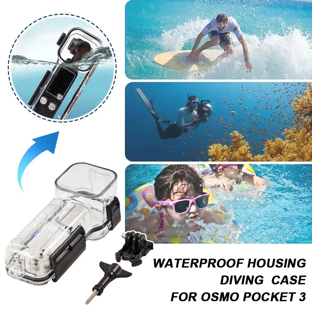 

Waterproof Case For Dji Pocket 3 45M Underwater Diving Housing Cover For OSMO Pocket 3 Camera Protective Shell Accessories U6R2