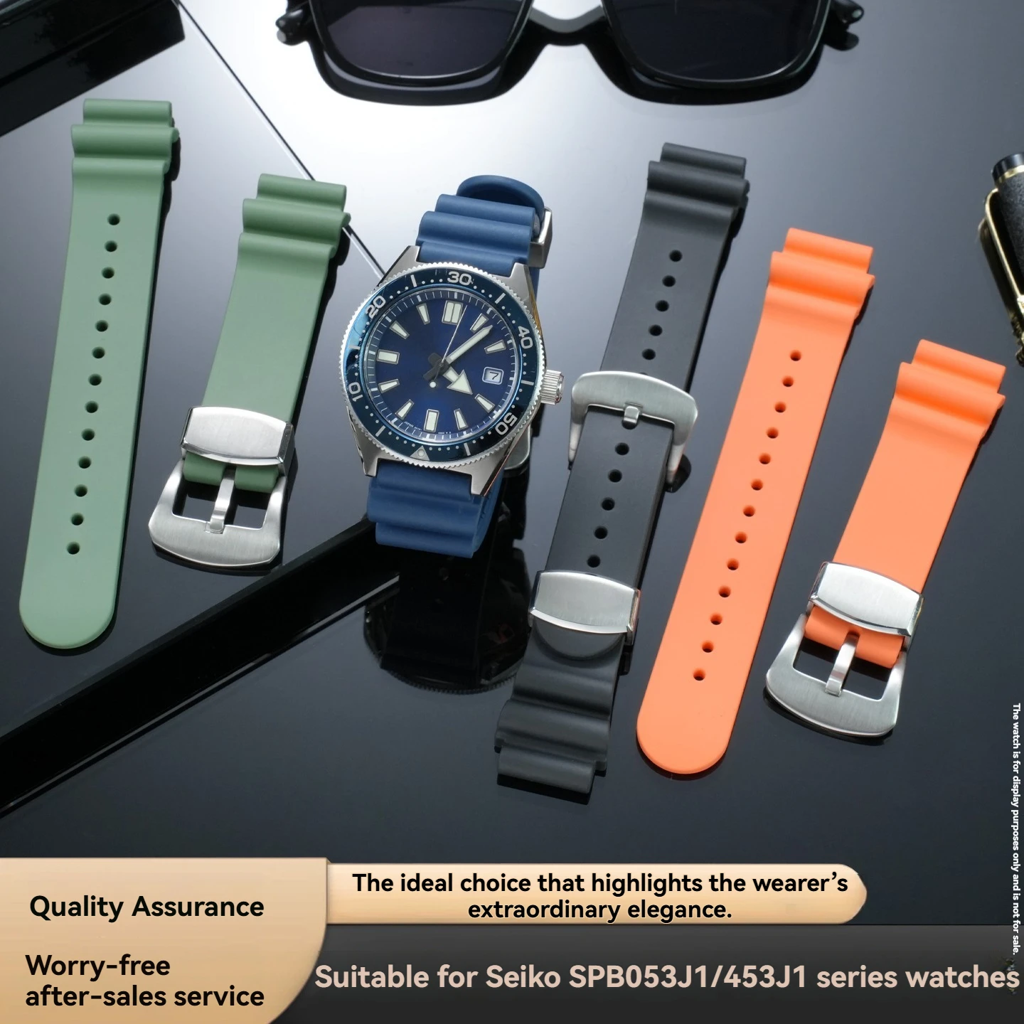 Rubber Strap Diver - For Seiko Diver Series: FMK Notched