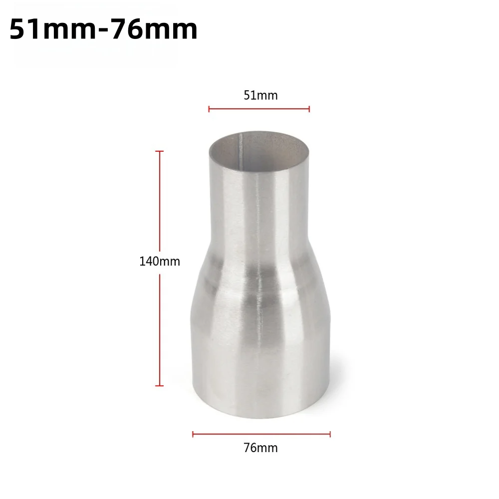 PinXin 51/63/57/76mm 범용 스테인레스 스틸 자동차 배기 감속기 커넥터 파이프 튜브 어댑터 배기 어셈블리 자동차 액세서리