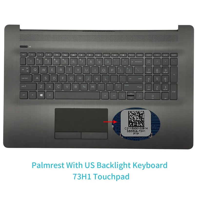 New Origina For HP 17-BY 17-CA 17-CR 17Q-CS 470 G7 Palmrest with US Backlit Keyboard Touchpad L22749-001 L93783-001  Silver