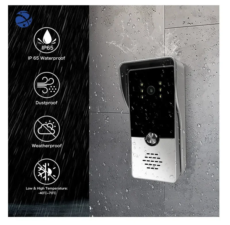 Cheap 4 wire outdoor Calling / Door Intercom / Unlock the door / Monitoring Video Door Phone Intercom System   with CCTV Camera